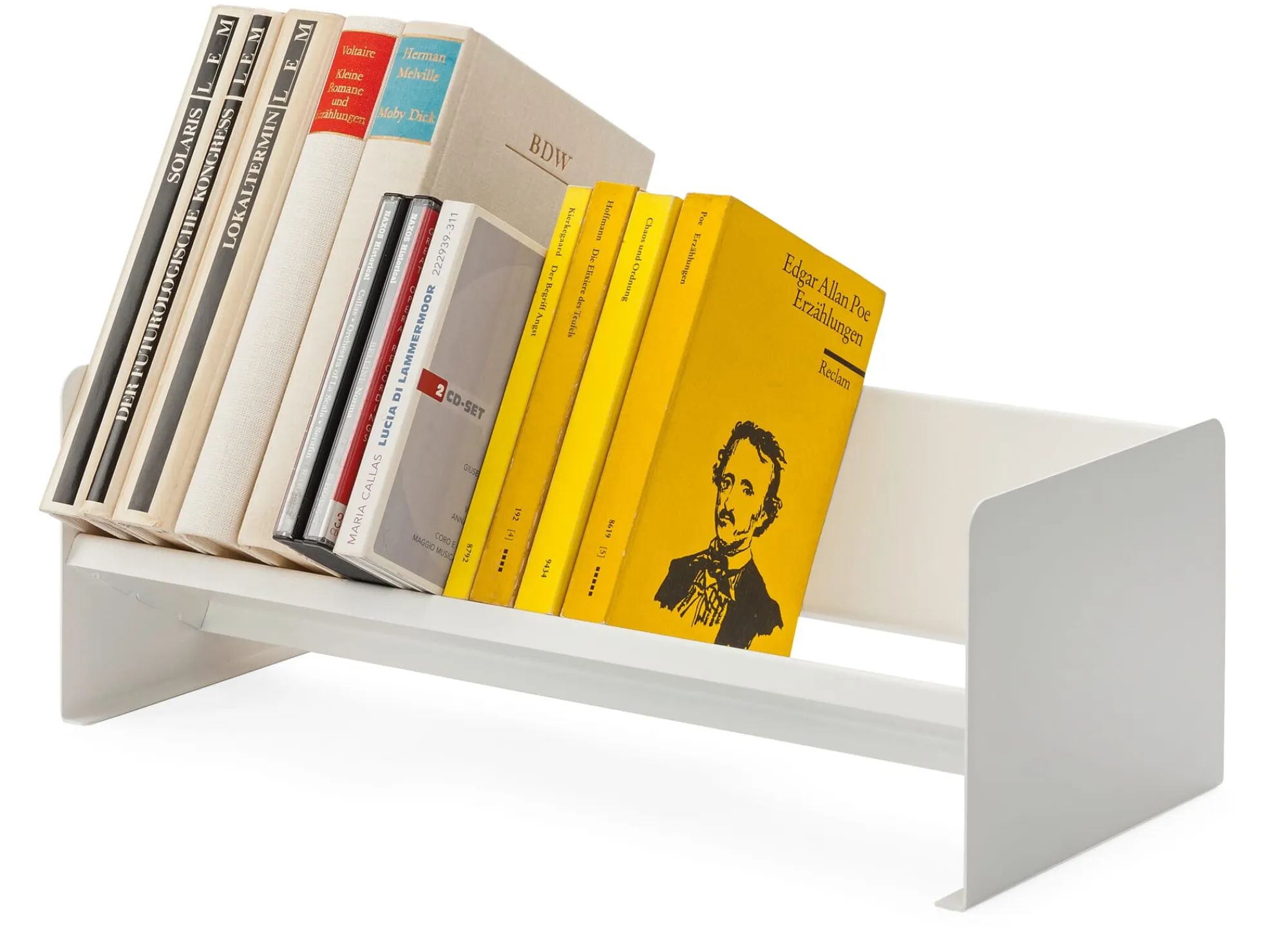 Bibliothek & Lesen|Kleinmöbel * Manufactum Schreibtisch-Bücherregal Stahlblech Weiß