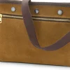Umhänge- & Handtaschen|Handtaschen * Croots Schultertasche Veloursleder, Braun