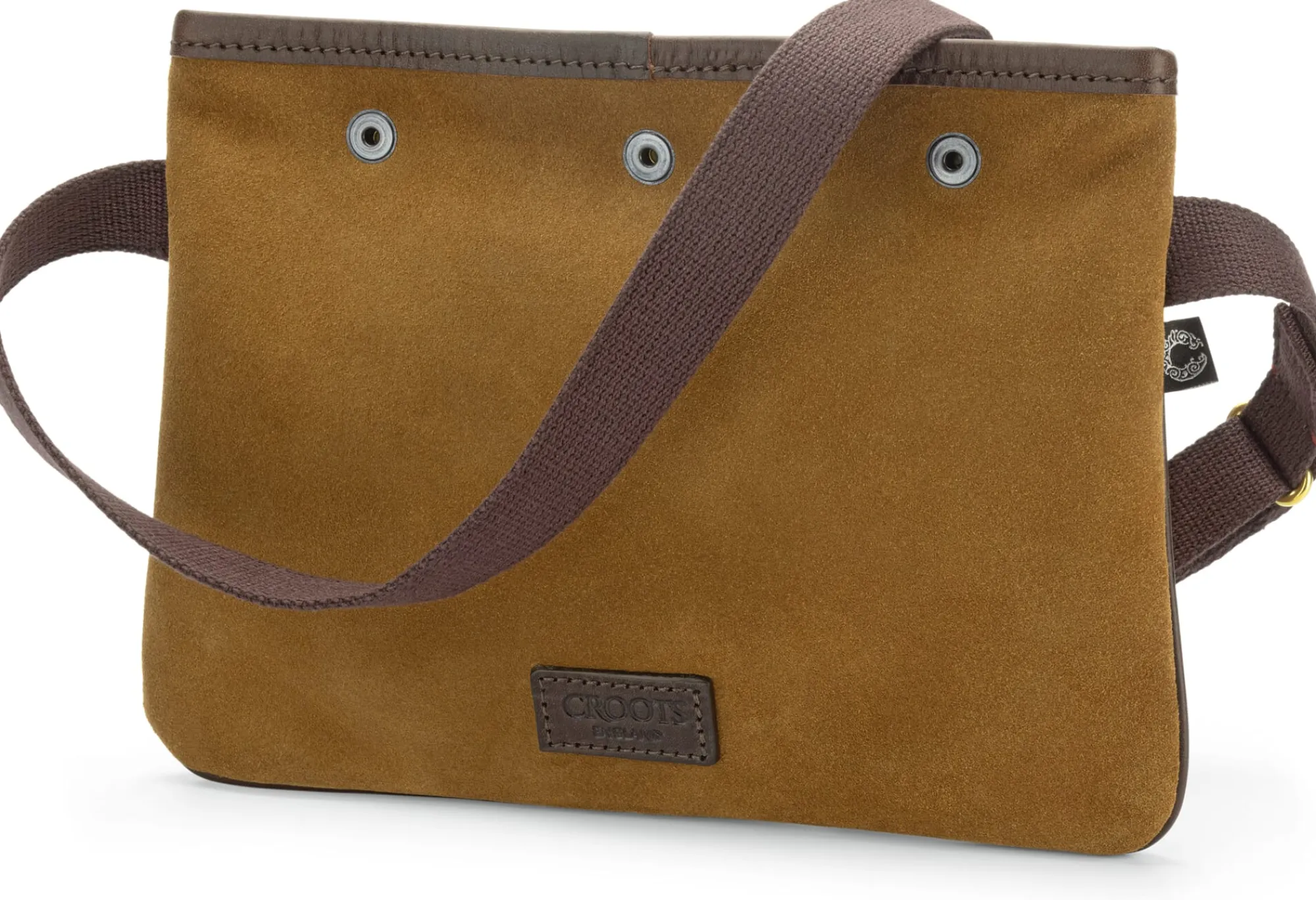 Umhänge- & Handtaschen|Handtaschen * Croots Schultertasche Veloursleder, Braun