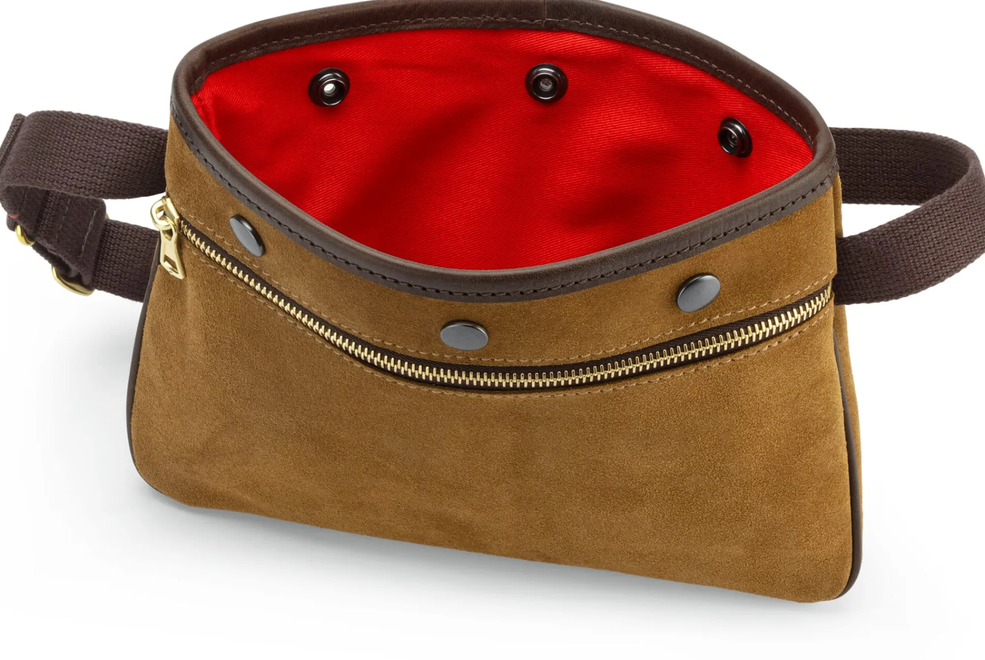 Umhänge- & Handtaschen|Handtaschen * Croots Schultertasche Veloursleder, Braun