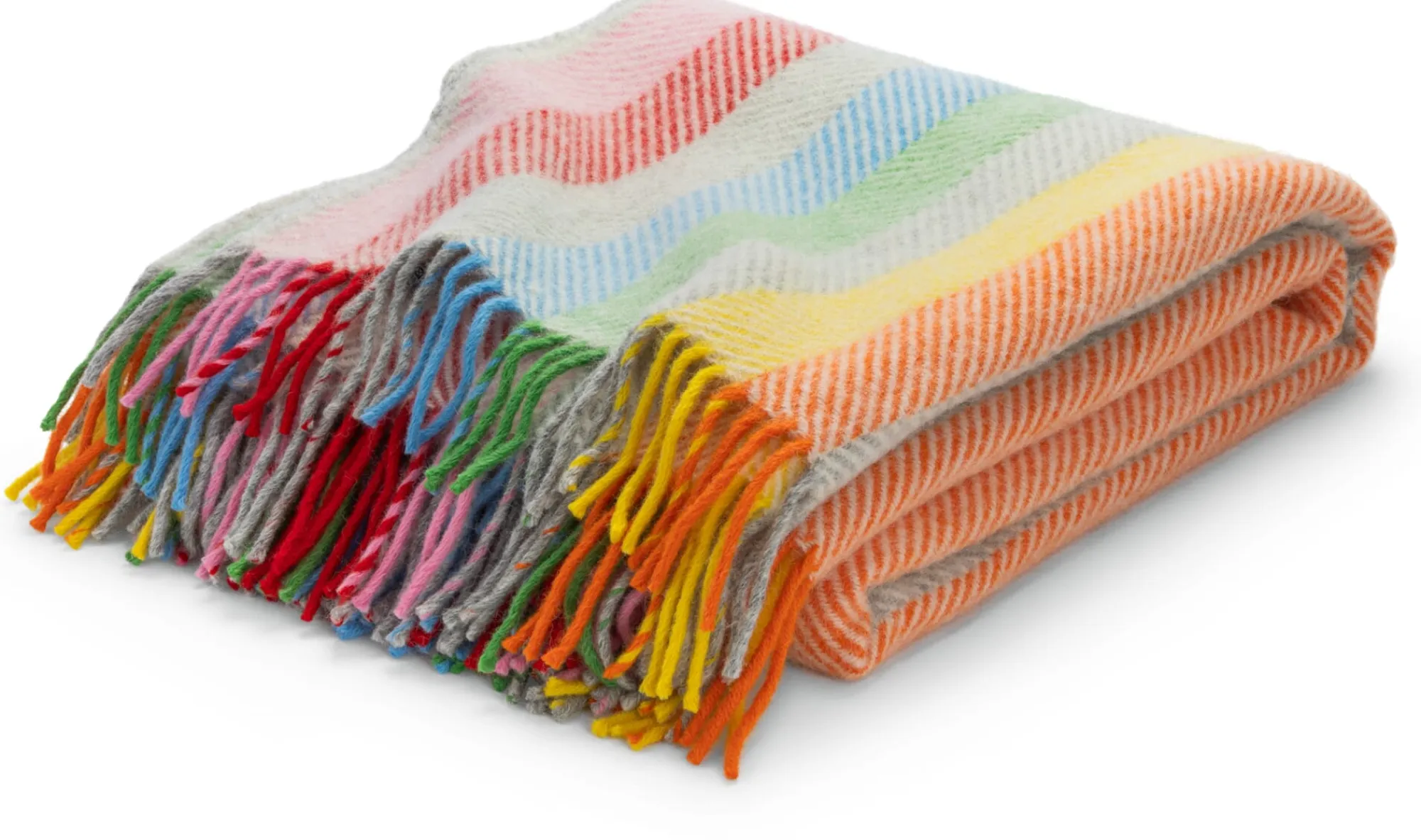 Decken * Tweedmill Textiles Schurwolldecke bunt gestreift