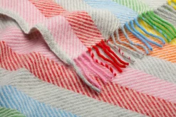 Decken * Tweedmill Textiles Schurwolldecke bunt gestreift