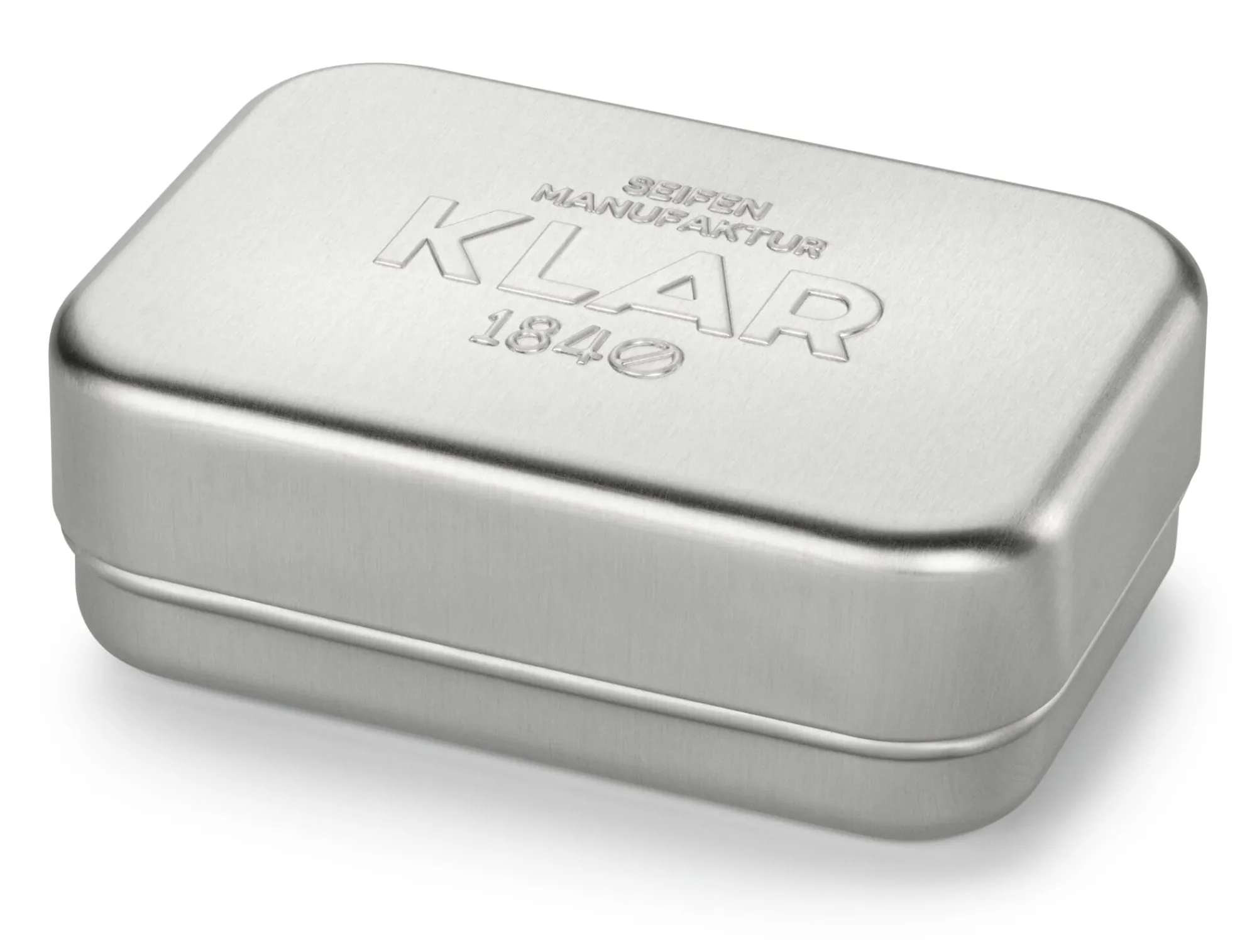 Kulturbeutel|Hautpflege * Klar Seifen Seifendose Aluminium
