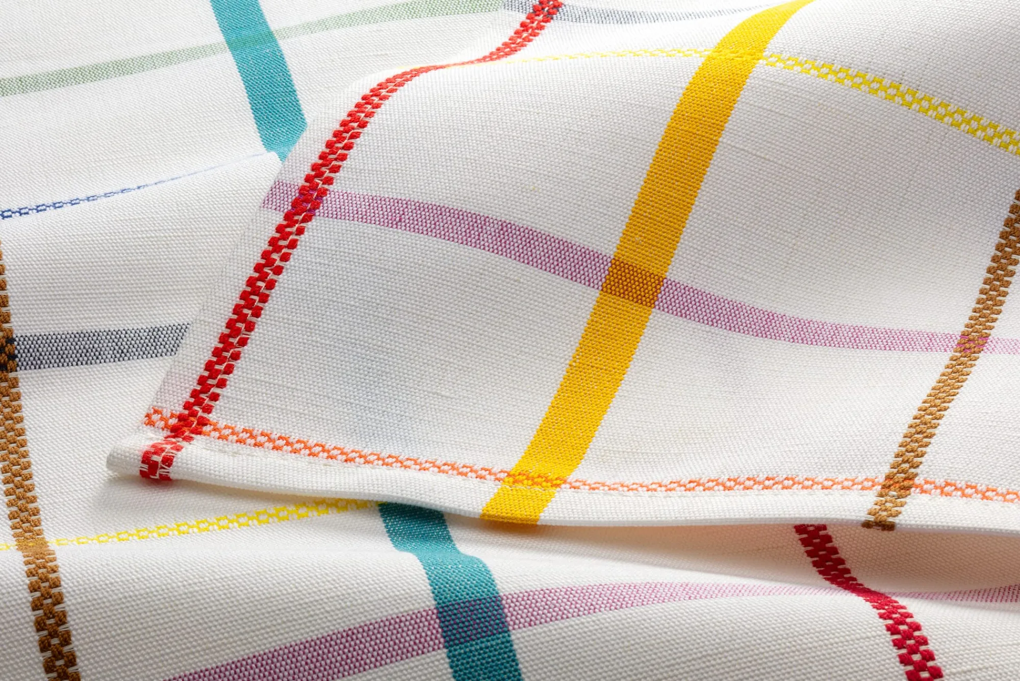 Tischwäsche * Tissage de Luz Serviette bunt kariert (2 Stück)
