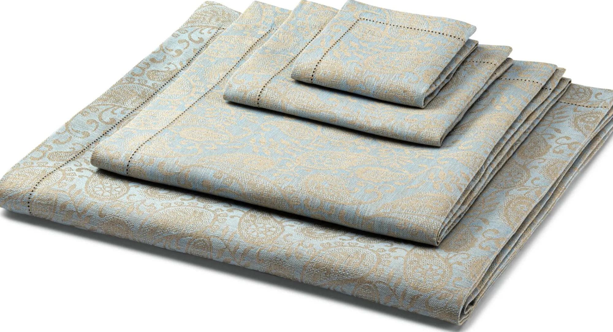 Tischwäsche * Erika Vaitkute Serviette Jacquard Leinen Blau