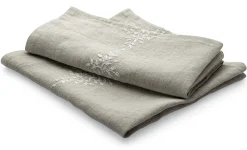 Tischwäsche * Charvet Editions Serviette Leinen Blätterränke Natur