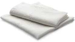 Tischwäsche * Charvet Editions Serviette Leinen Blätterränke Weiß