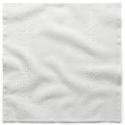 Tischwäsche * Charvet Editions Serviette Leinen Blätterränke Weiß
