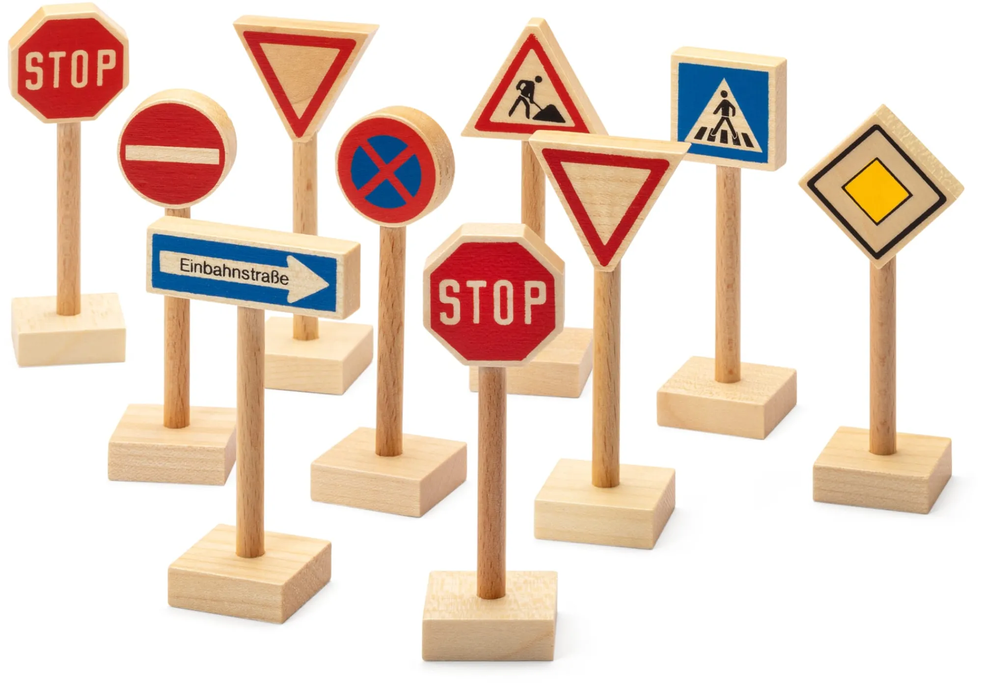 Blech- & Modellspielzeug|Holzspielzeug * Christof Beck Spielwaren Set Verkehrsschilder