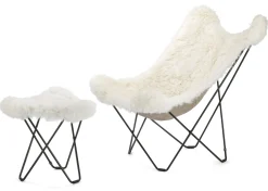 Sitzmöbel * Cuero Design (S) Fledermaussessel Mariposa Islandschaf