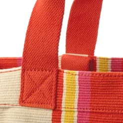 Einkaufstaschen & -Körbe * Moismont Shopper N°46 gestreift, rot-creme