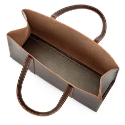 Einkaufstaschen & -Körbe|Umhänge- & Handtaschen * PB 0110 Shopper Rindleder Braun