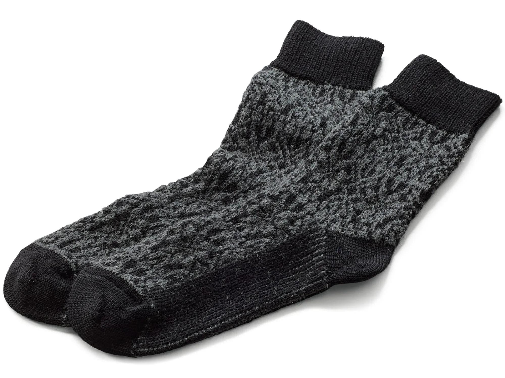 Strümpfe & Socken|Socken * Hirsch Natur Socke Jacquard Schurwolle Anthrazit