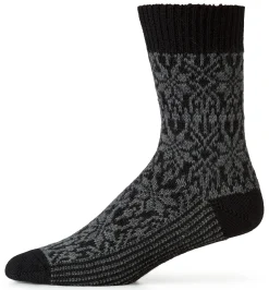 Strümpfe & Socken|Socken * Hirsch Natur Socke Jacquard Schurwolle Anthrazit