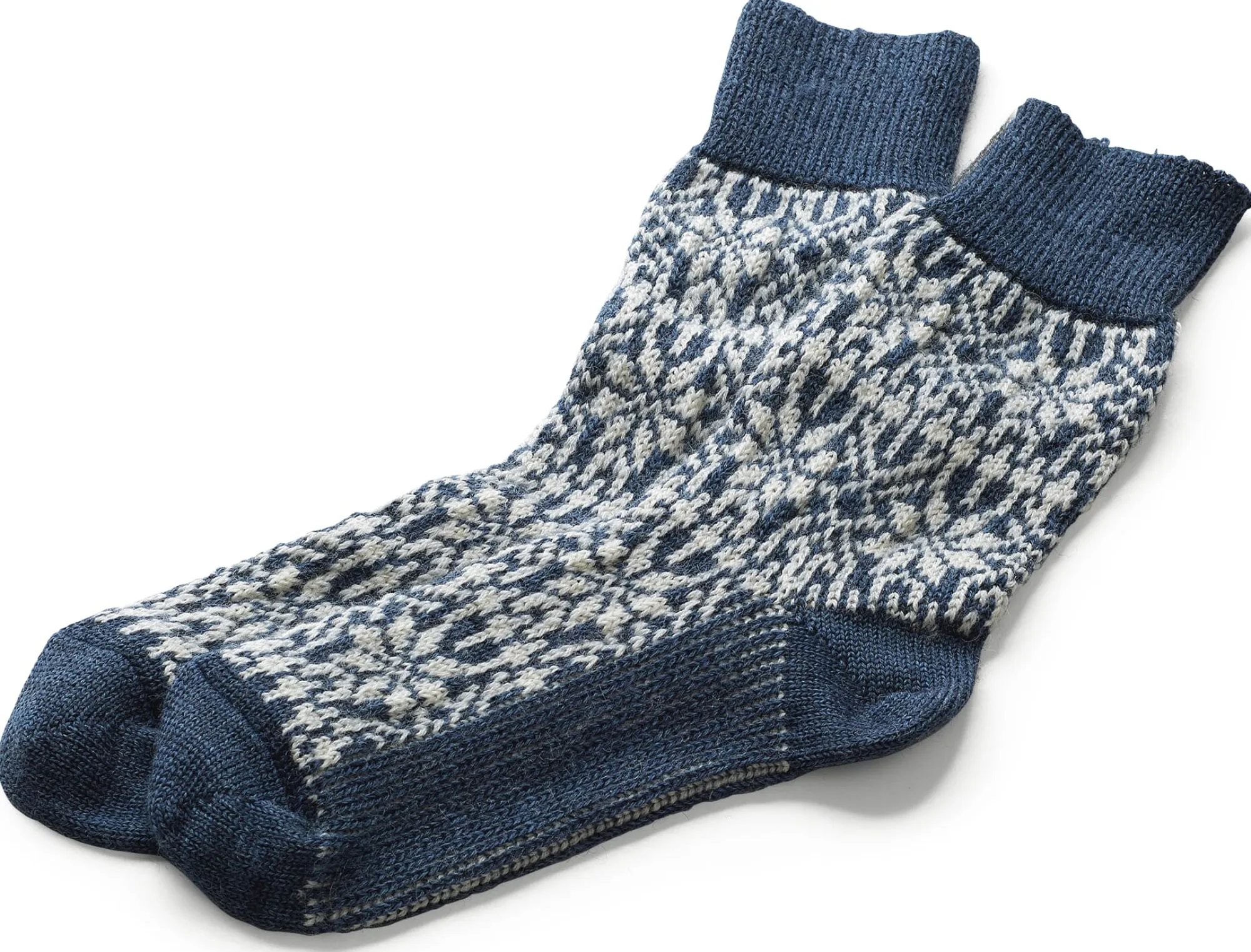 Strümpfe & Socken|Socken * Hirsch Natur Socke Jacquard Schurwolle Blau