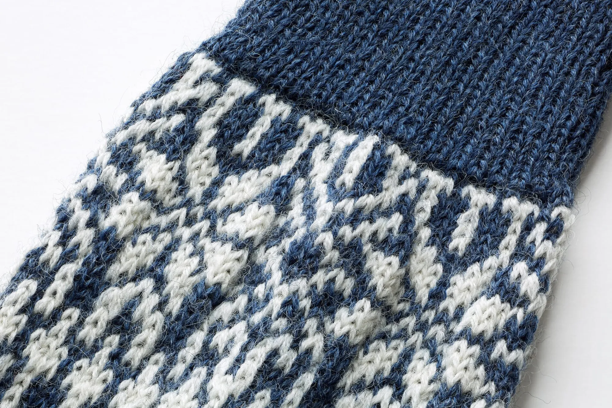 Strümpfe & Socken|Socken * Hirsch Natur Socke Jacquard Schurwolle Blau