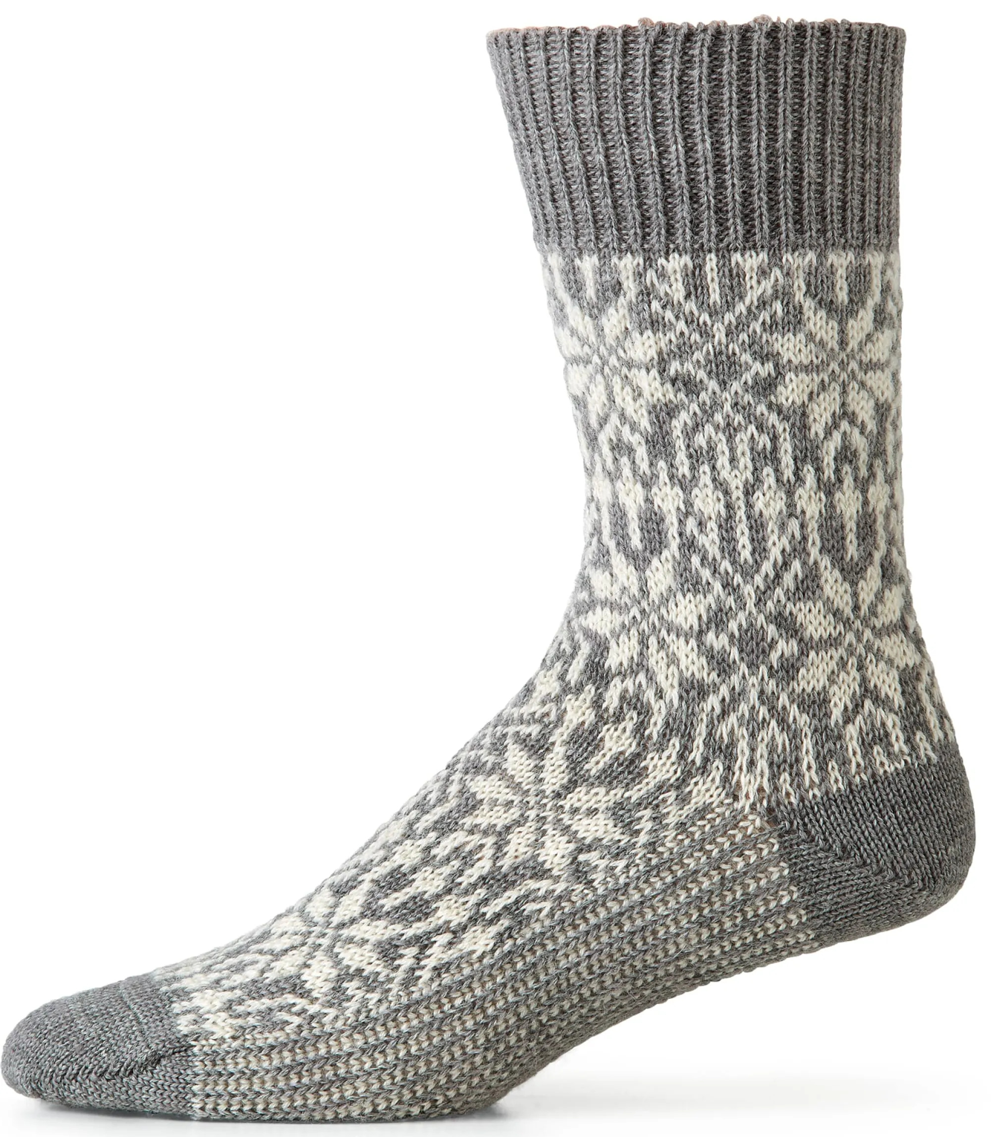 Strümpfe & Socken|Socken * Hirsch Natur Socke Jacquard Schurwolle Grau