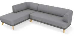 Sitzmöbel * Sinn Living Sofa-Kombination Linnea Schurwolle und Leder