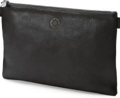 Kulturbeutel|Etuis & Federtaschen * Sonnenleder Banktasche Leder Schwarz