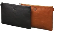 Kulturbeutel|Etuis & Federtaschen * Sonnenleder Banktasche Leder Schwarz