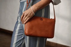 Umhänge- & Handtaschen|Handtaschen * Sonnenleder kleine Umhängetasche Natur