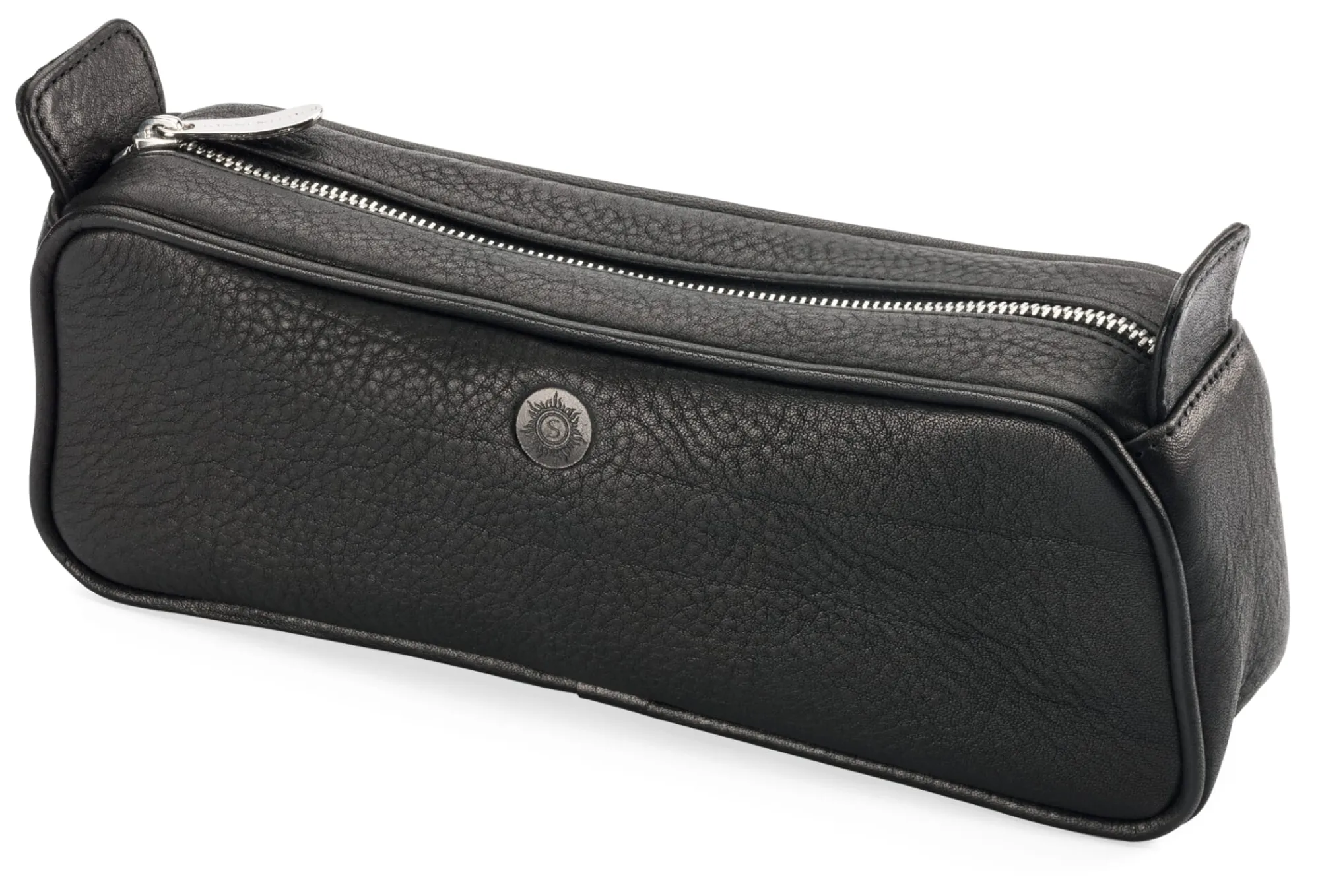 Kulturbeutel * Sonnenleder Kosmetiktasche Schwarz