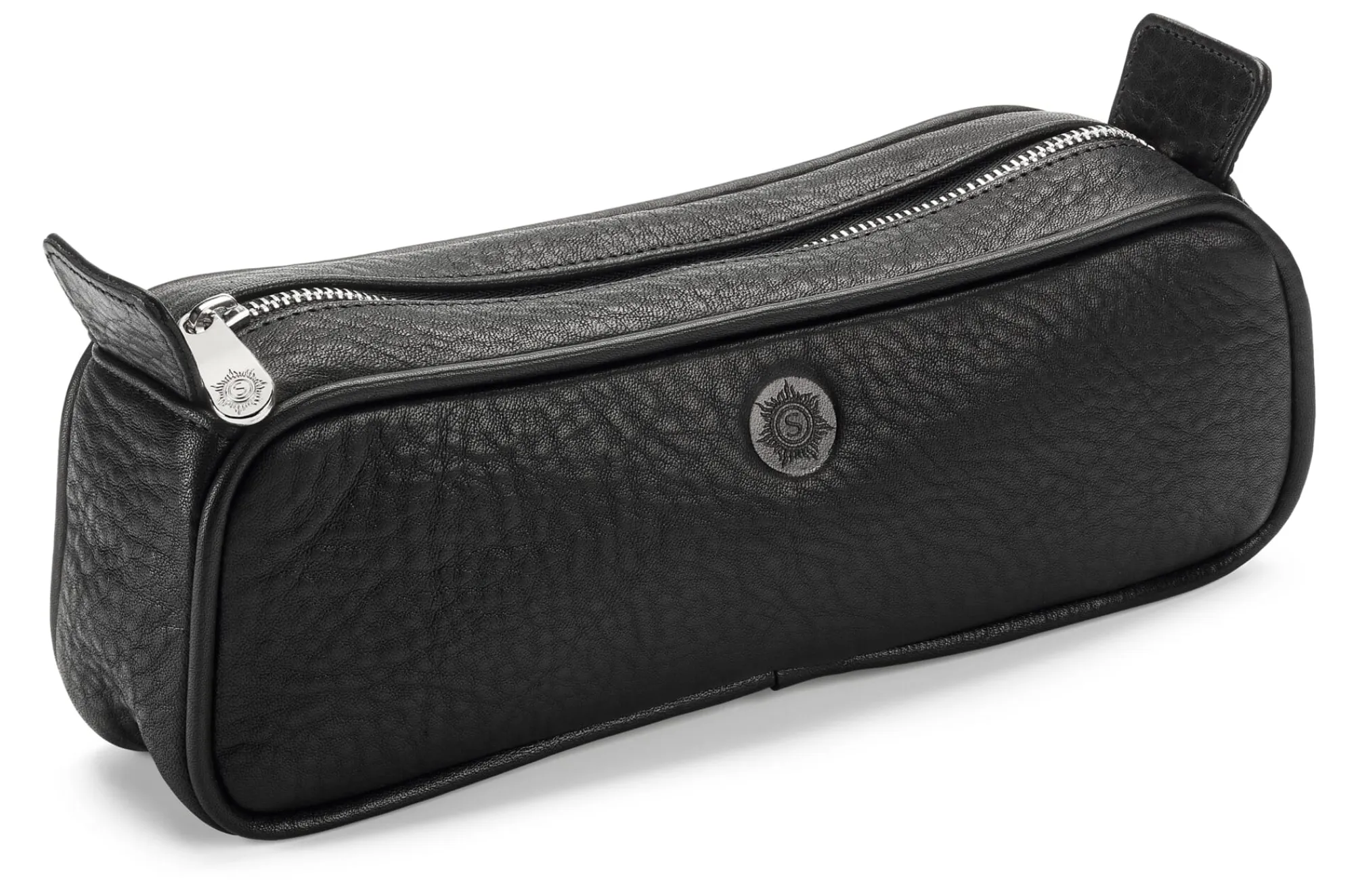 Kulturbeutel * Sonnenleder Kosmetiktasche Schwarz