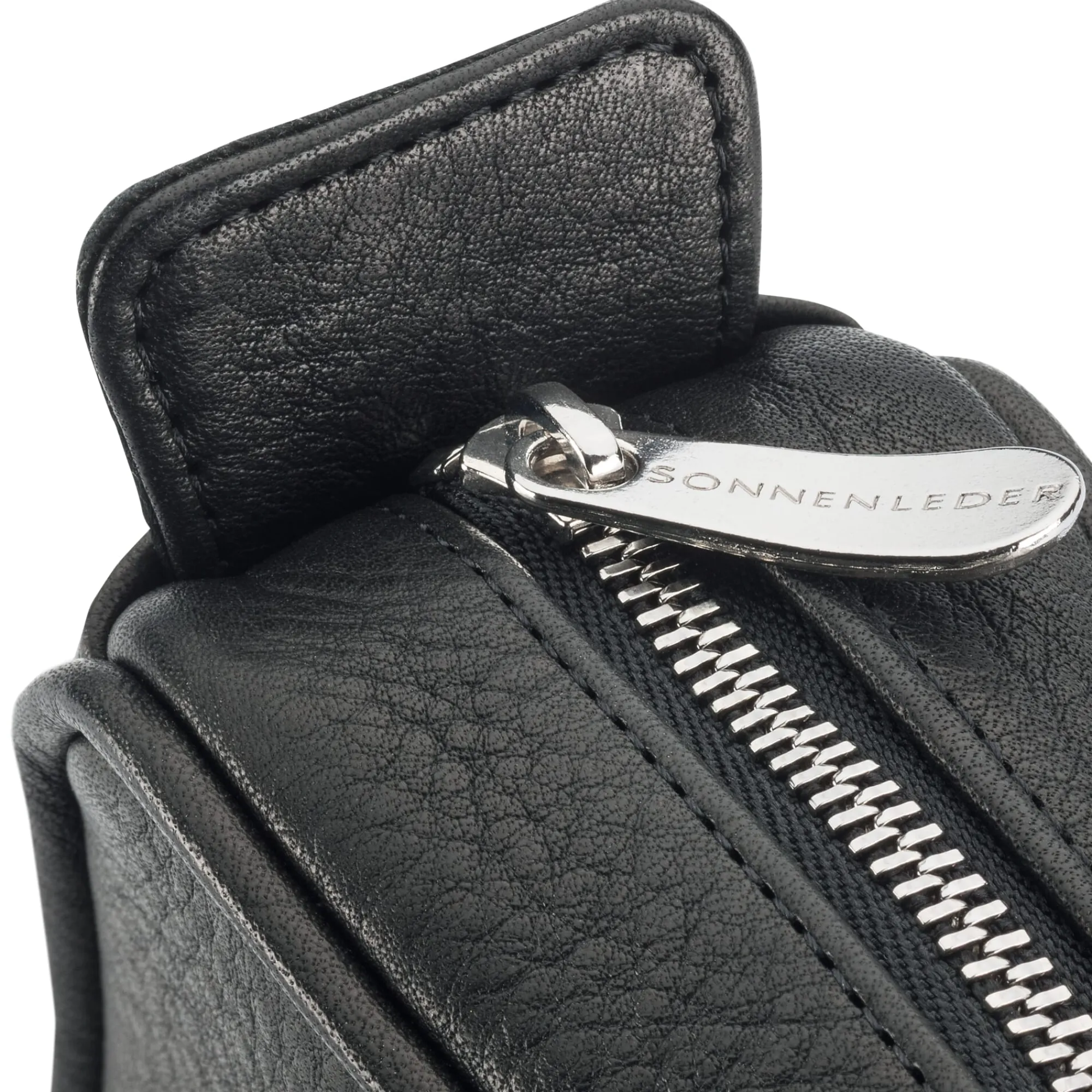 Kulturbeutel * Sonnenleder Kosmetiktasche Schwarz