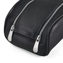 Kulturbeutel|Kulturtaschen * Sonnenleder Kulturtasche klein Schwarz