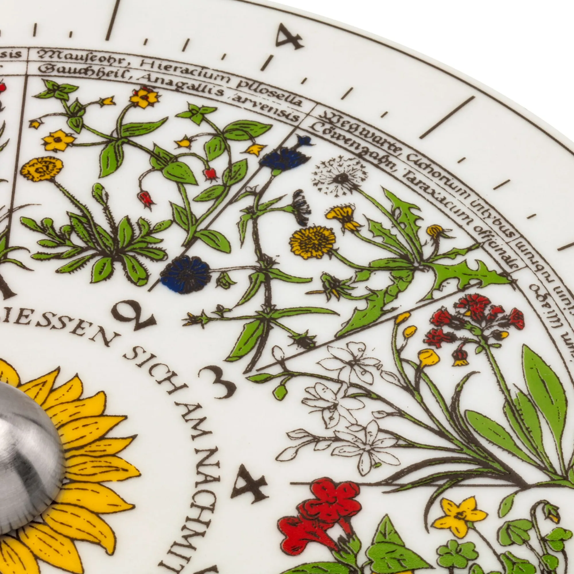 Outdoorausrüstung * Helios Sonnenuhr mit Blumenuhr Porzellan