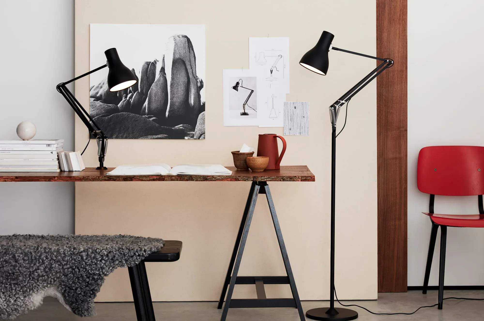 Schreibtischleuchten|Stehleuchten * Anglepoise Stehleuchte ® Typ 75
