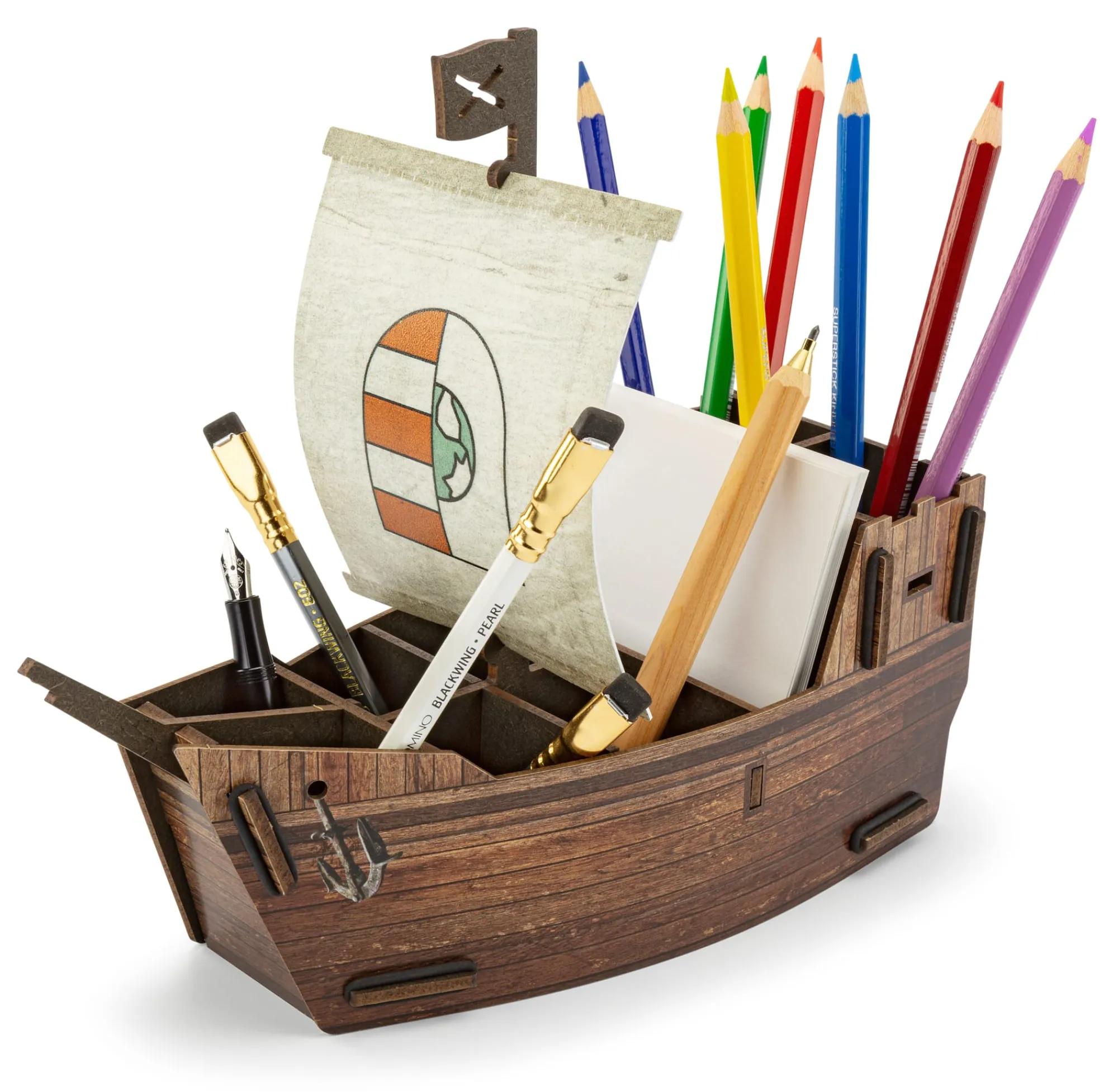 Stiftablage|Schreiben & Basteln * Werkhaus Stiftebox Piratenschiff