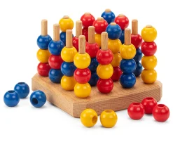 Holzspielzeug|Gesellschaftsspiele * Holz Bi-Ba-Butze Kristian Finken Strategiespiel Vier gewinnt 3 D