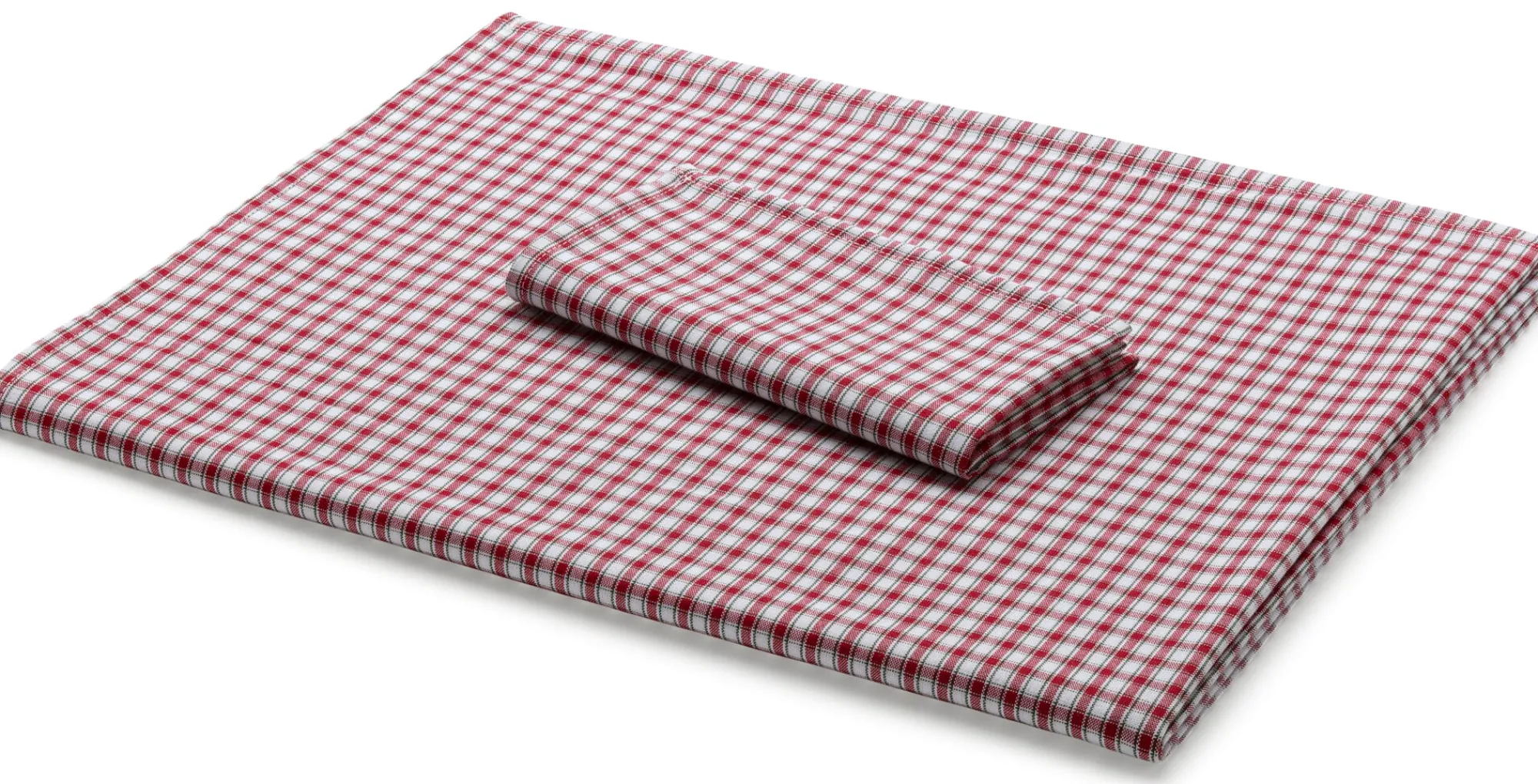 Tischwäsche * Leinenweberei Vieböck Tischdecke rot-weiß kariert
