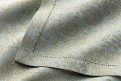 Tischwäsche * Erika Vaitkute Tischläufer Jacquard Leinen Blau