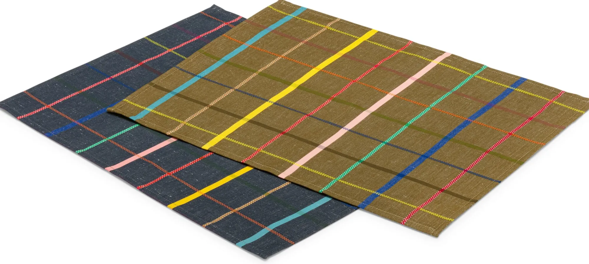 Tischwäsche * Tissage de Luz Tischset bunt kariert Blau