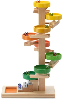 Holzspielzeug|Konstruktionsspiele * Christof Beck Spielwaren Turm-Murmelbahn Buchenholz