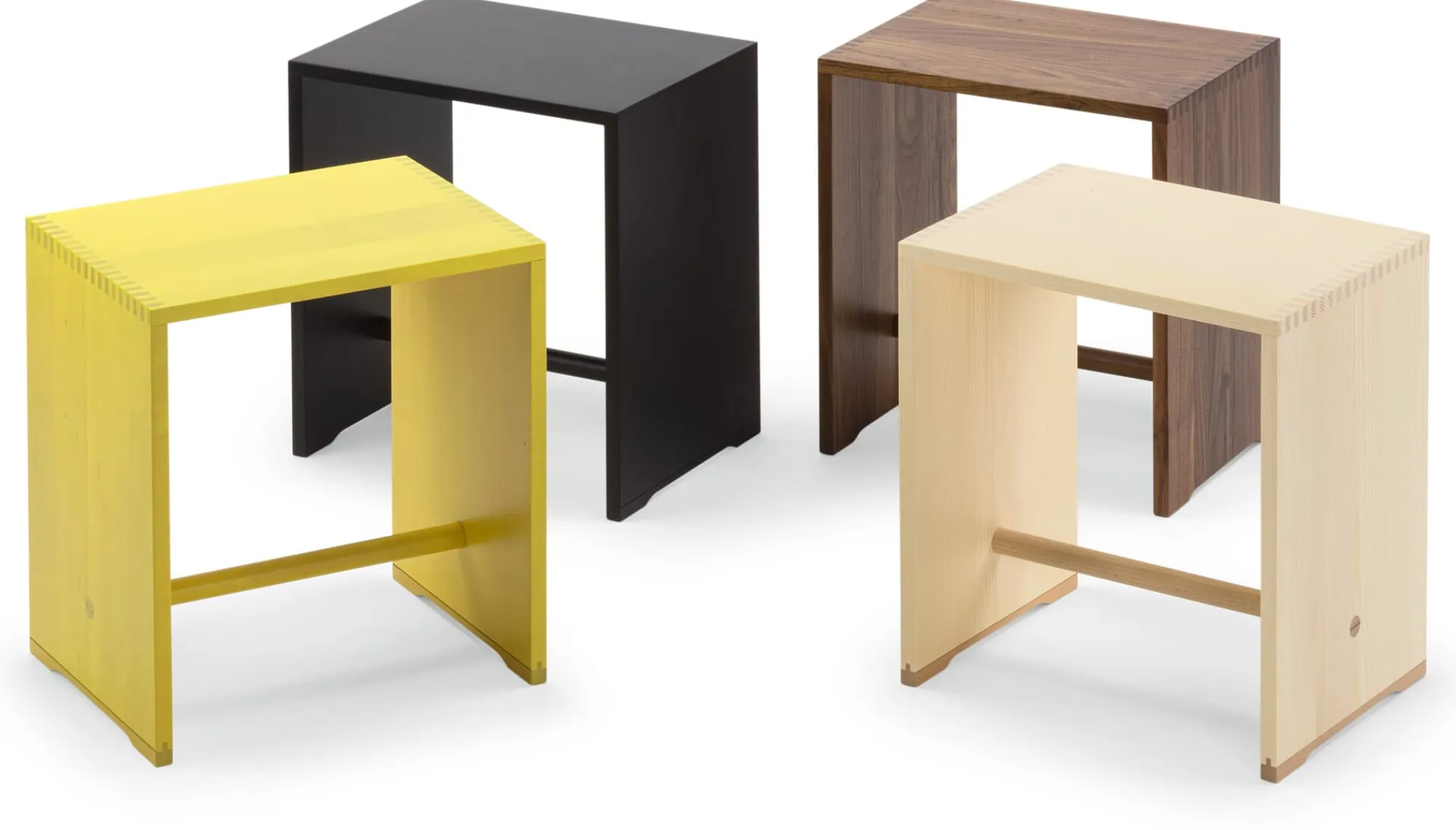Kleinmöbel|Schränke & Regale * wb form Ulmer Hocker Nussbaumholz
