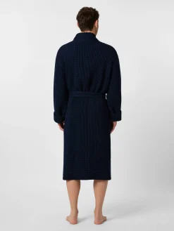 Wäsche|Wäsche * Knowledge Cotton Apparel Unisex-Bademantel Waffelpiqué Navy
