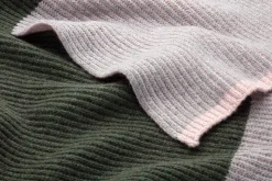 Schals & Tücher|Schals & Tücher * Rifò Unisex-Kaschmirstrickschal, Grün-Rosé