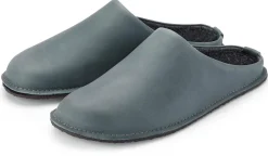 Hausschuhe|Hausschuhe * Gottstein Unisex-Lederpantoffel Blaugrau