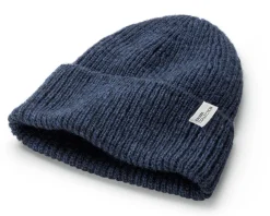 Mützen|Mützen * Rauma Ullvarefabrikk Unisex-Strickmütze Rippe Blau