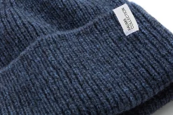 Mützen|Mützen * Rauma Ullvarefabrikk Unisex-Strickmütze Rippe Blau