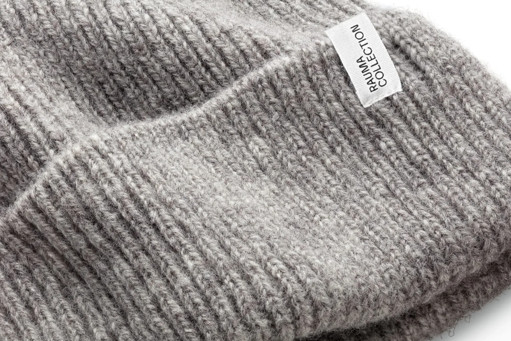 Mützen|Mützen * Rauma Ullvarefabrikk Unisex-Strickmütze Rippe Grau
