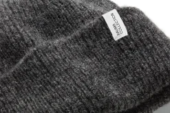 Mützen|Mützen * Rauma Ullvarefabrikk Unisex-Strickmütze Rippe Anthrazit