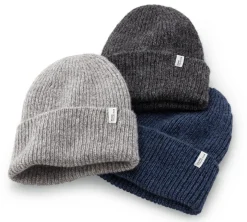 Mützen|Mützen * Rauma Ullvarefabrikk Unisex-Strickmütze Rippe Anthrazit