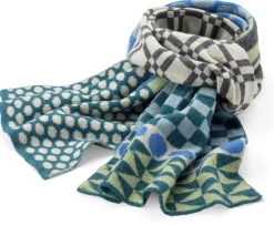 Schals & Tücher|Schals & Tücher * McKernan Woollen Mills Unisex-Strickschal gemustert, Blau-Grün