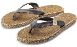 Freizeitschuhe|Sandalen * Werner Schuhe Unisex-Zehentrenner Naturfaser Denim