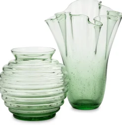 Vasen & Schalen * Farbglashütte Lauscha Vase Thüringer Waldglas Kugelform