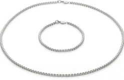 Schmuck * Ménard Venezianerkette eckig, Silber